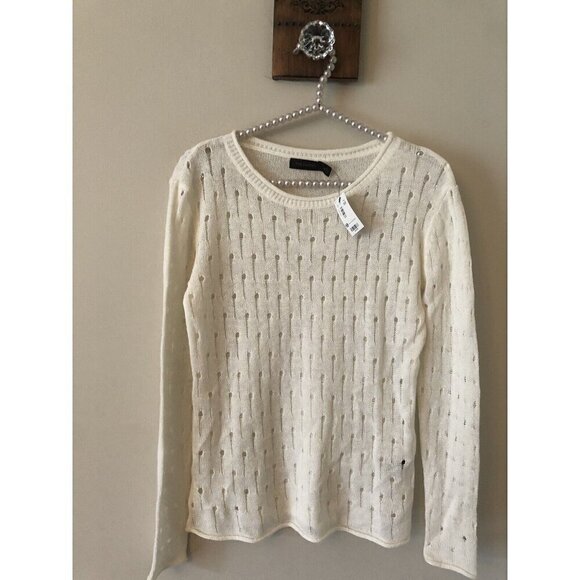 NWT The Limited Womens Size XS Cream Open Knit Sweater - Picture 1 of 5